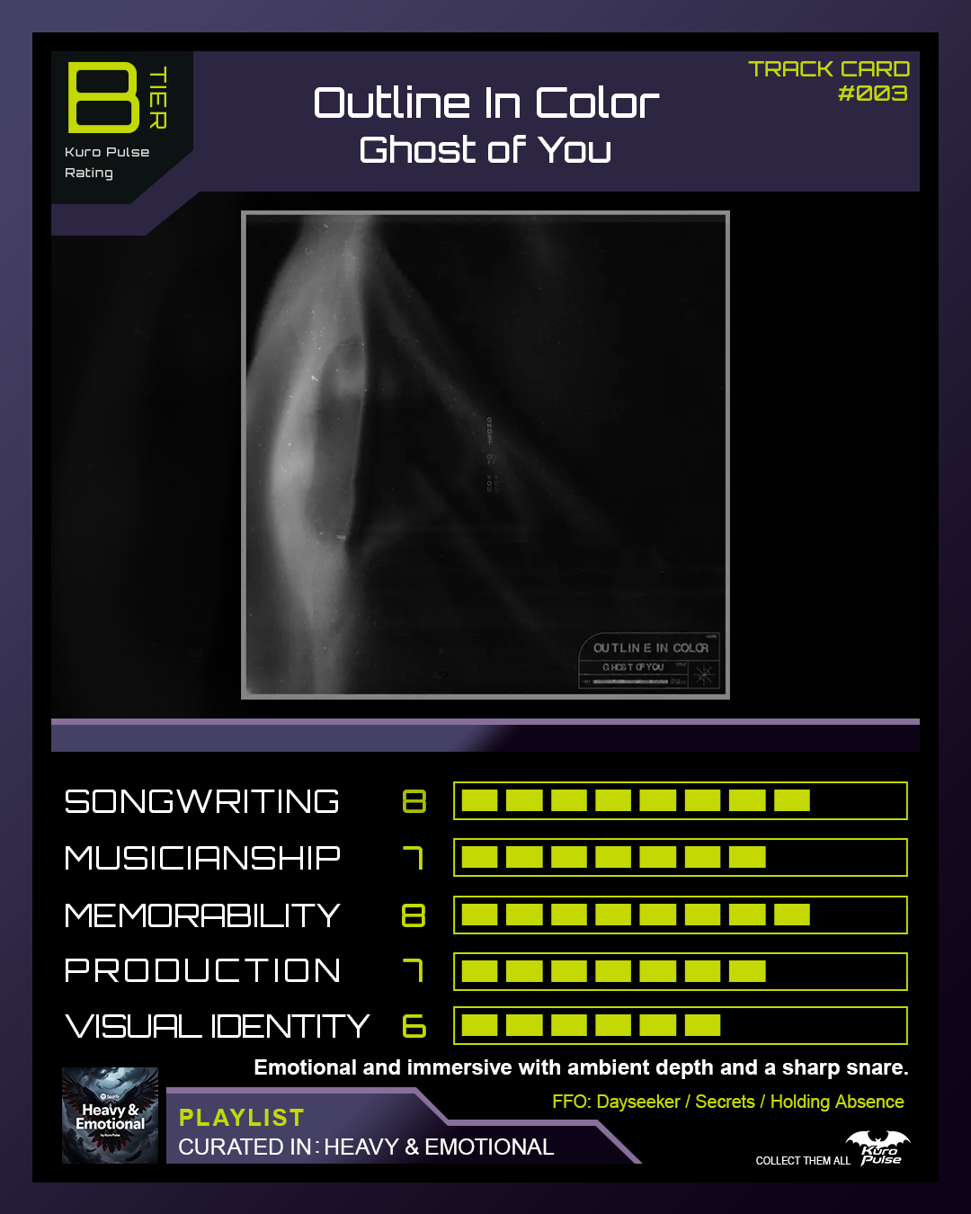 Outline In Color Ghost of You review track card