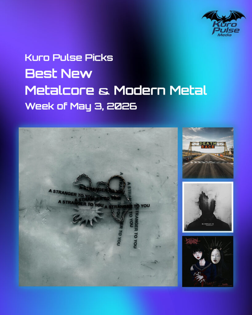 Best new metalcore and modern metal songs this week – Kuro Pulse Picks (Week of May 3, 2026) featuring Loathe, Rising Insane, Blindead 23, and Saidan artwork