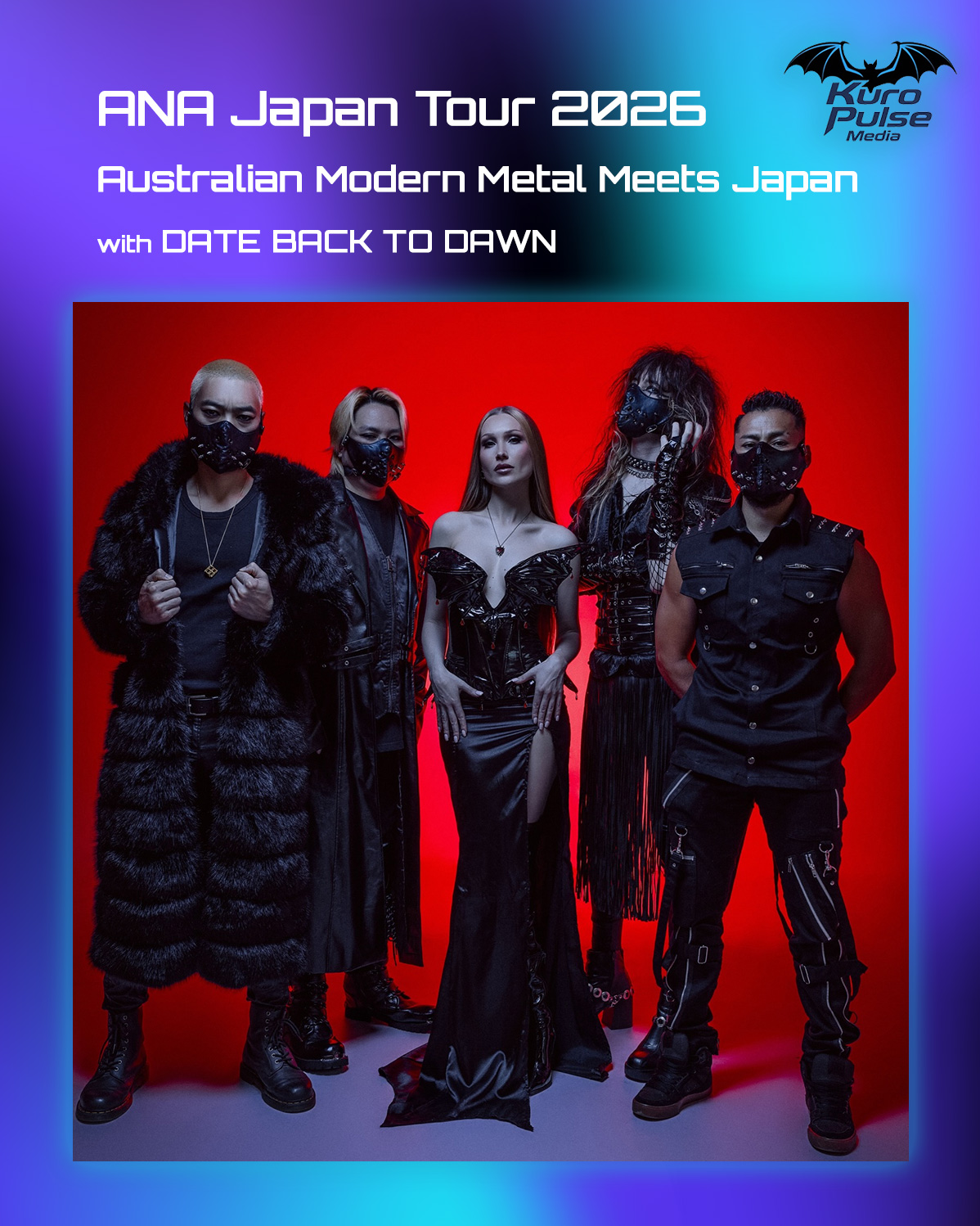 ANA Japan Tour 2026 with DATE BACK TO DAWN modern metal tour visual